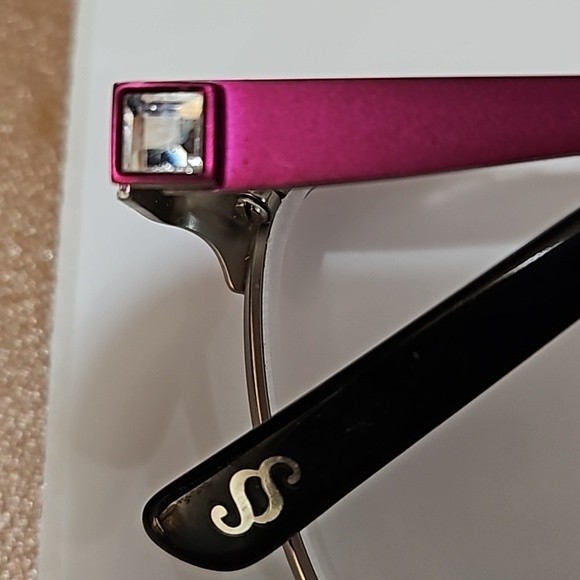 Sensaya SYFA30 Fushia Half Rim Cat Eye Metal Prescription Glass Frames 54-16-140 - Picture 4 of 7